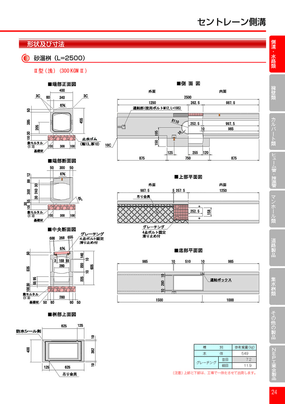 セントレーン側溝片面勾配型4