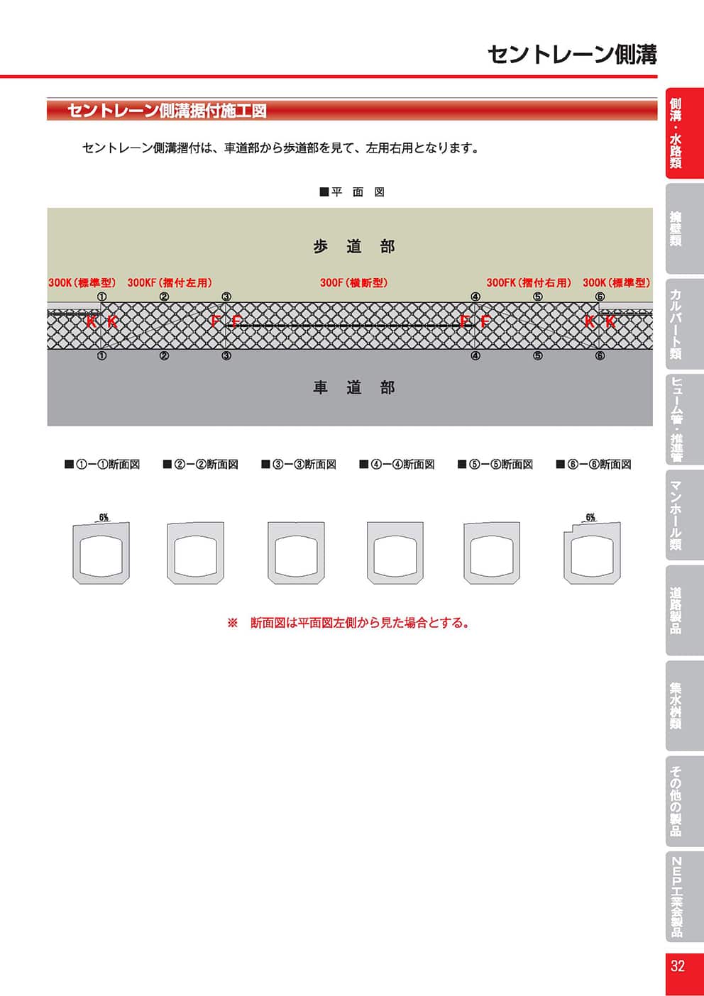 セントレーン側溝片面勾配型12